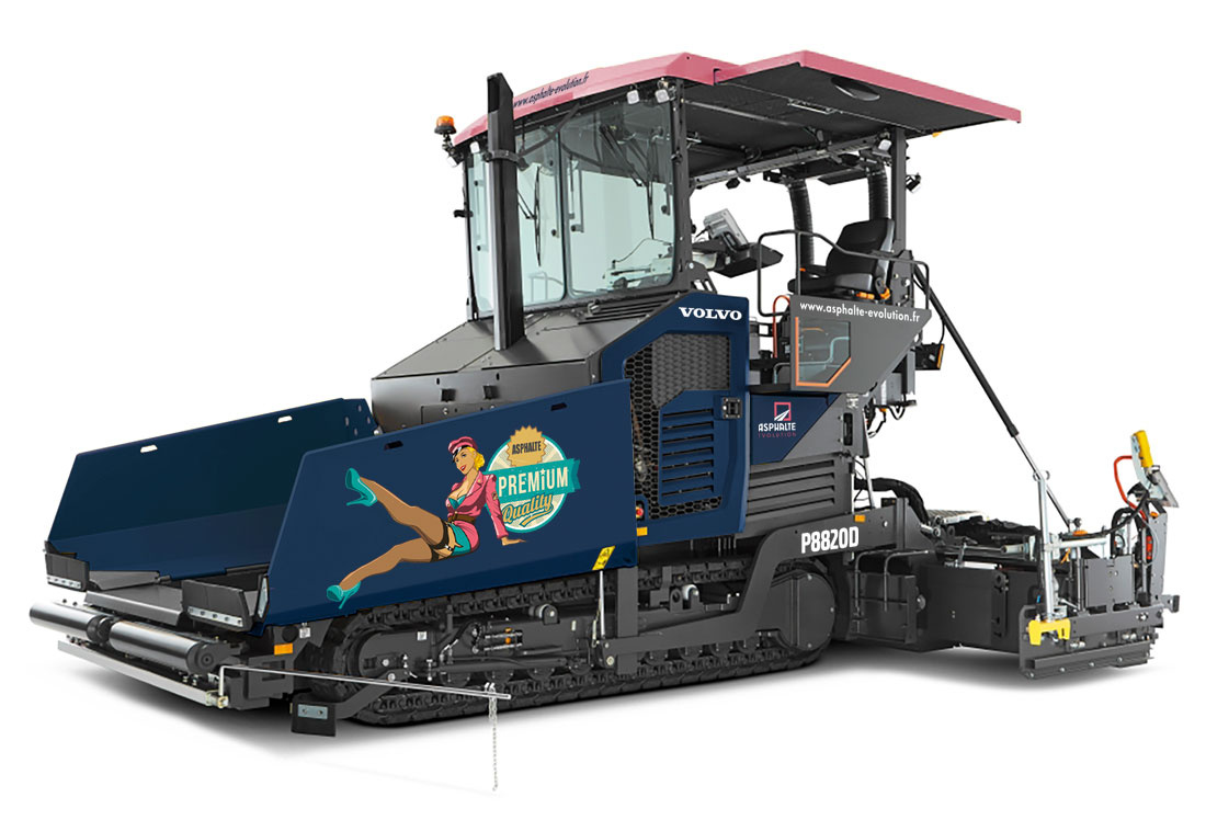 Finisseur sur chenilles VOLVO P8820D, une exclusivit&eacute; Asphalte Evolution