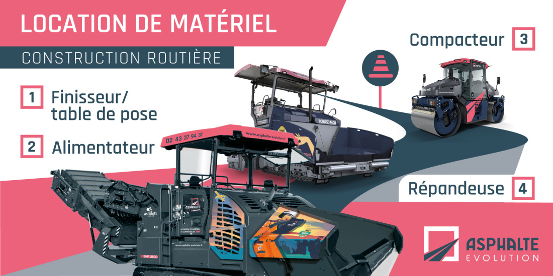 Location de mat&eacute;riel de construction routi&egrave;re par Asphalte &Eacute;volution