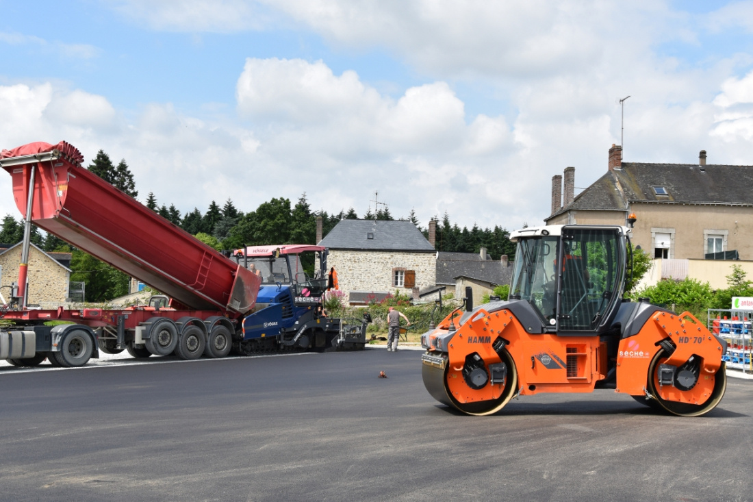 Les travaux de construction du parking